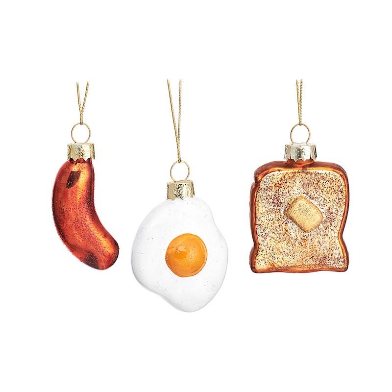 Set of 3 Mini English Breakfast Baubles