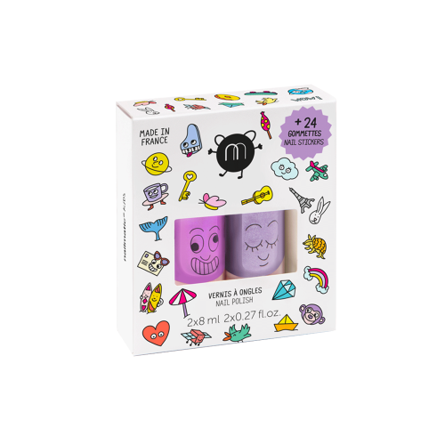 Wow 2 Pack Varnish with Nail Stickers