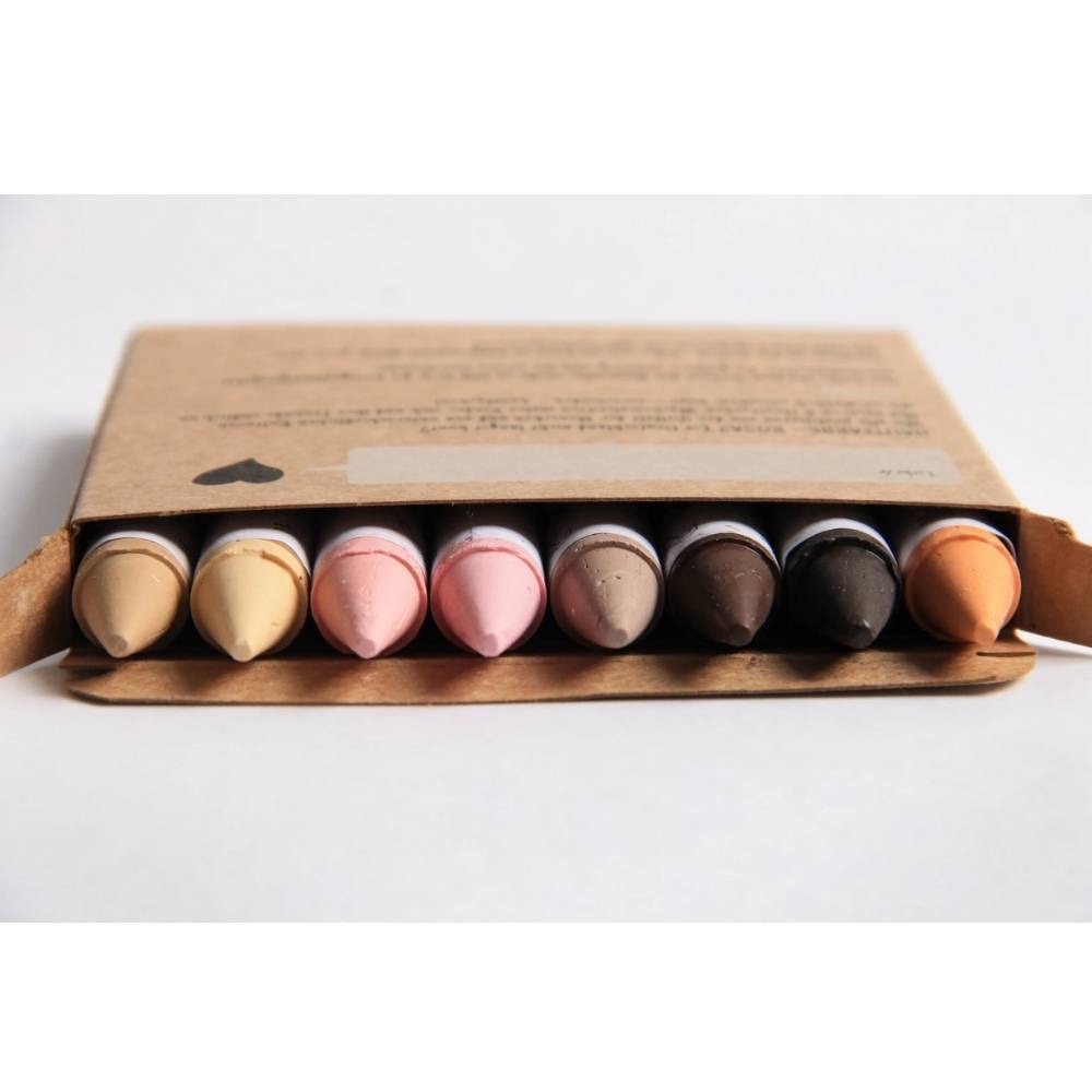 Skin Crayons 8 Skin Tones Wax Crayons - Mira Mira