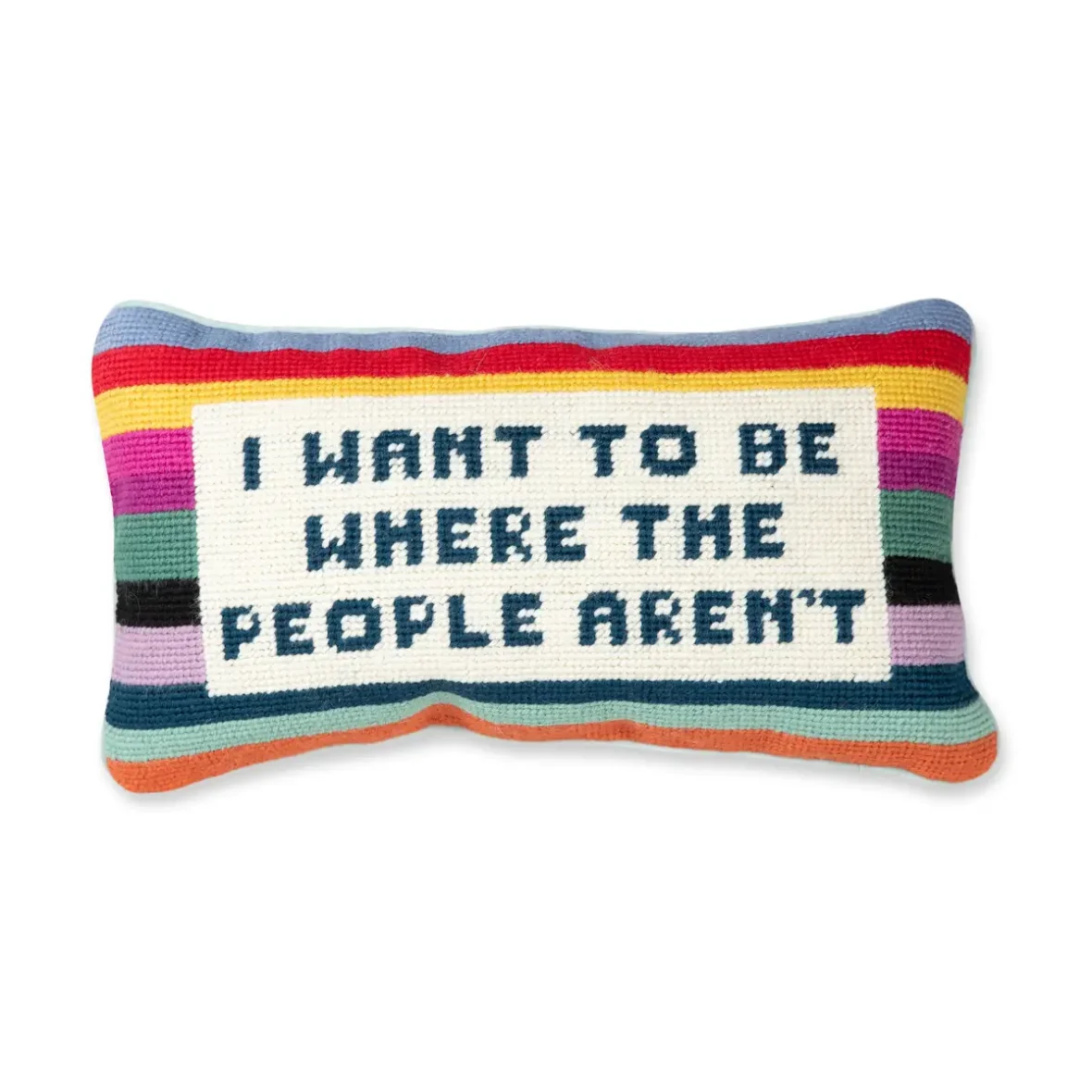 Where the People Aren’t Needlepoint Cushion