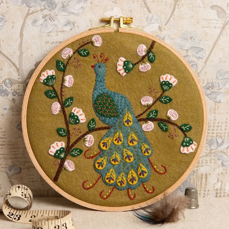 Peacock Embroidery Kit