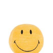 Yellow eco corduroy fashion accessory with smiley motif