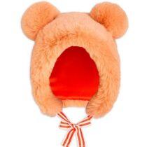 Shop Orange Faux Fur Ear Hat from Mira Mira