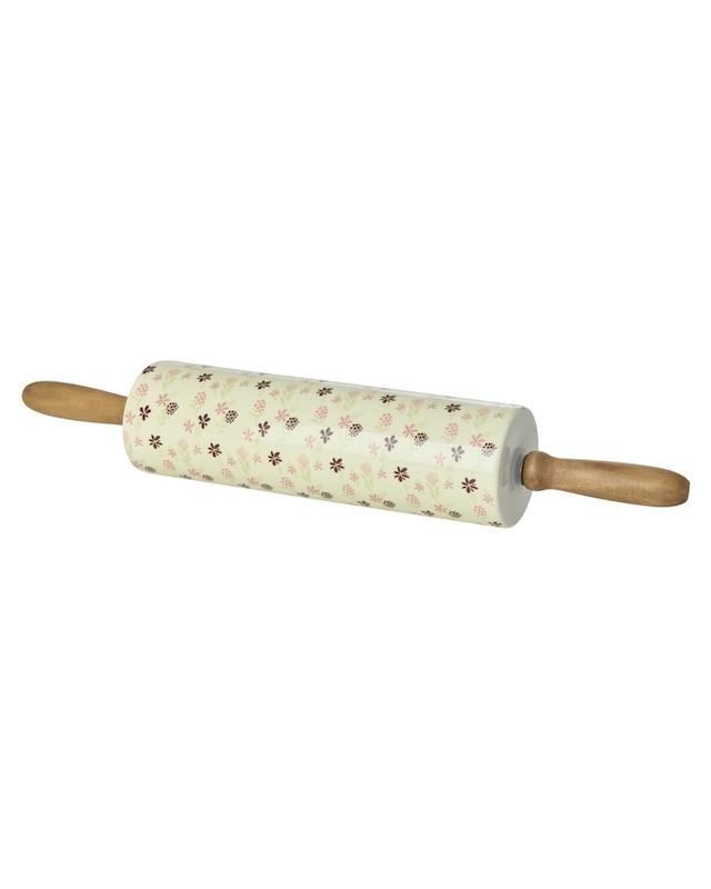 Ceramic Rolling Pin with Hacienda Flower Print