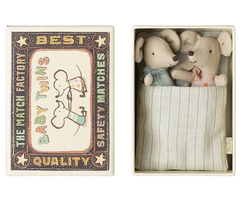 Twins, Baby Mice in Matchbox